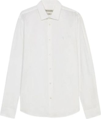 Trussardi Slim Fit Stretch Popeline Overhemd - Heren - Zakelijke Overhemden - Wit - 6XL - Leer - Overhemden