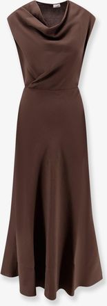 Brunello Cucinelli Vestito Flared in Twill Fluid di lana vergine - BRUNELLO CUCINELLI - gender_Woman