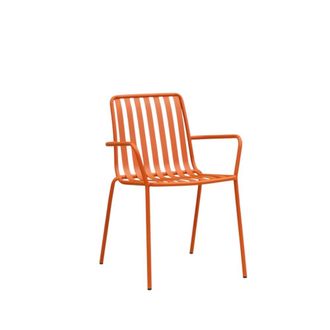 Tikamoon Sill&oacute;n de jard&iacute;n de metal naranja