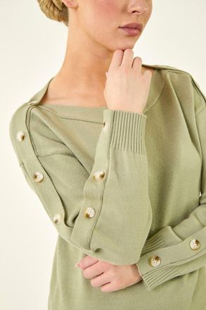 Roman Buttoned Knit Jumper