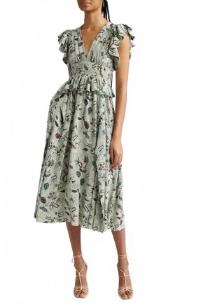 Ulla Johnson Brielle Midi Dress In Botanical Mist