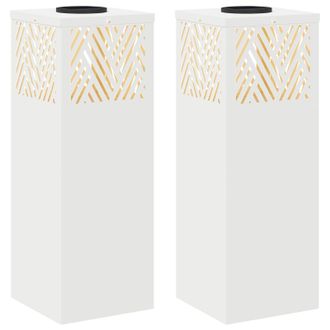 vidaXL Luz De Camino Led Solar 2 Pcs Acero Laminado En Fr&iacute;o Vidaxl