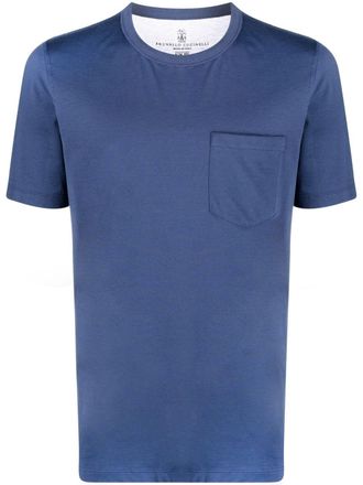 Brunello Cucinelli T-shirt girocollo - Blu
