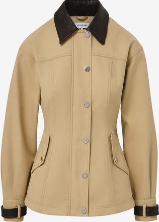 Veronica Beard Wasserabweisende Canvas-Jacke mit SchossTalla