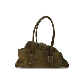 The Attico Suede Leather Asymmetric La Passeggiata Tote Bag