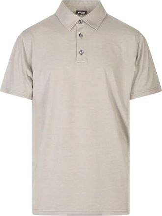 Kiton Polo - Heren - Polos - Beige - L - Katoen - Tops
