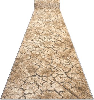 RugsX Rugsx - Passatoia Karmel Terra Terra Screpolata Caramello Grigio 80 Cm Beige 80x220 Cm