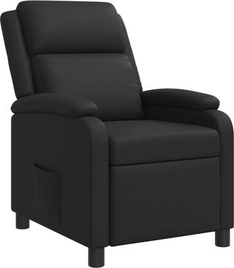 vidaXL Recliner Negro Cuero Sint&eacute;tico Vidaxl