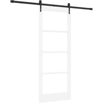 vidaXL Puerta Deslizante Orkdal Blanco 83 X 211 Cm Madera Y Metal Vidaxl