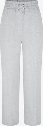 PANICALE Weite Hose aus paillettenbesetztem Leinen