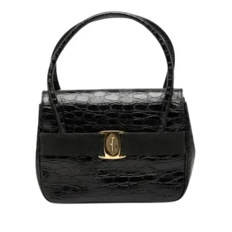 Ferragamo Pre-owned Handbags, female, Black, Size: ONE SIZE Pre-owned Satchel