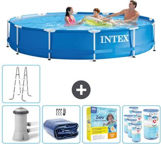Intex Piscina Con Estructura Redonda - 366x76 Cm - 8-piezas Scb27