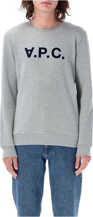 A.P.C. Heathergrijze Sweater - Heren - Sweatshirts - Grijs - S - Katoen - Hoodies & sweatvesten