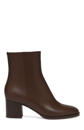 Gianvito Rossi Santiago Bootie in Brown Calf at Nordstrom, Size 39.5