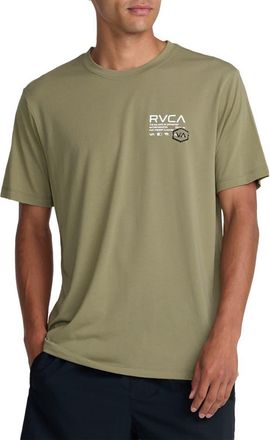 Rvca Hex Over Performance Graphic T-Shirt in Covert Green at Nordstrom, Size Xx-Large
