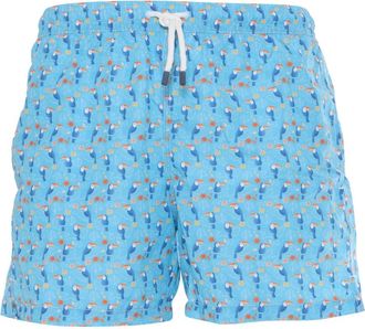 Fedeli Beachwear, male, Blue, Size: 2XL Madeira Swim Trunk