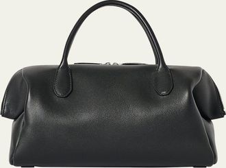 The Row Faye Rounded Top-Handle Bag in Leather