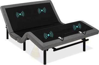 Best Choice Products Adjustable Bed Base for Stress Management with Massage, Remote Control, USB Ports