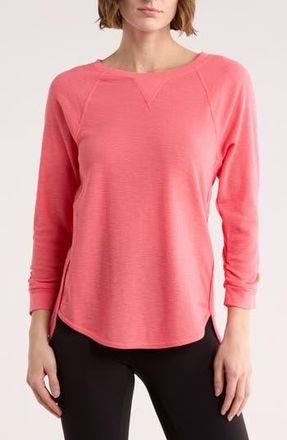 DKNY Slub Waffle High-Low T-Shirt in Sunkissed at Nordstrom Rack, Size X-Small