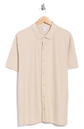 Calvin Klein Classic Fit Button Front Shirt in White Pepper at Nordstrom Rack, Size Xx-Large