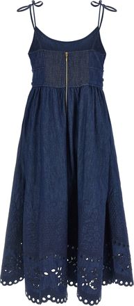 Zimmermann Womens Blue Cotton Midi Dress