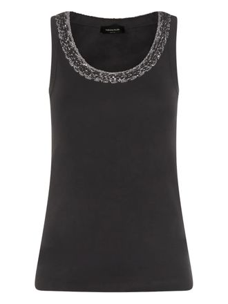 Fabiana Filippi sequin-collar tank top - Grigio