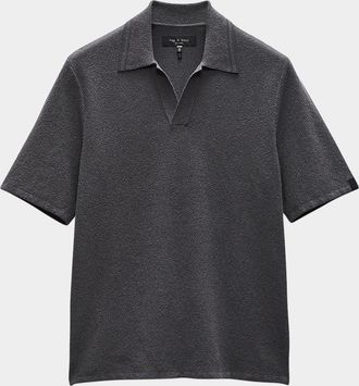 Rag & Bone Mens Zuma Toweling Polo Shirt
