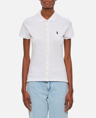 Ralph Lauren White Logo Polo Shirt