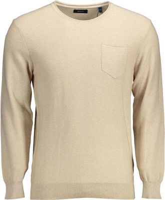 GANT Kleding - Heren - Ronde hals truien - Beige - 2XL - Truien & Vesten