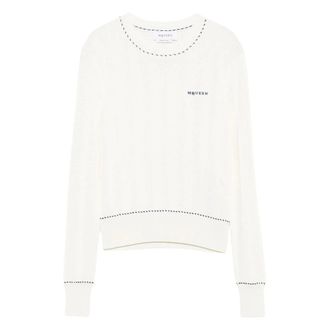 Alexander McQueen Truien & Vesten, Dames, Wit, S, Crewneck Trui