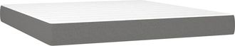 vidaXL Colch&oacute;n De Muelles Ensacados Firmeza Media Tela Gris Oscuro 152x203x20 Cm Vidaxl