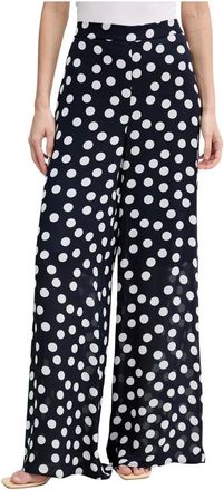 Joseph Ribkoff Dot Print Wide Broeken - Dames - Wijde Broeken - Veelkleurig - 4XL - Polyester - Broeken