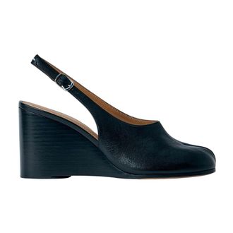 Maison Margiela Wedges, female, Black, Size: 10 US Tabi Wedge Slingback