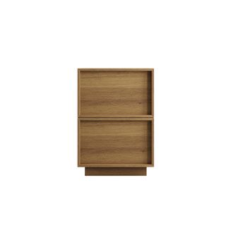 STILVORA Mesita De Noche Con 2 Cajones Sin Tiradores Para Dormitorio, En Mdf Y Tablero De Particulas, 38 X 48 X 55 Cm, Roble
