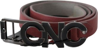Costume National Skinny Leather Logo Fashion Womens Belt