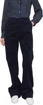 A.P.C. Flare Corduroy Pants In Navy Blue