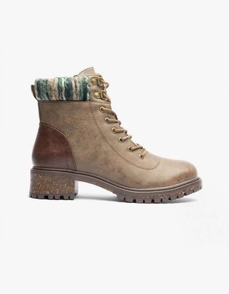 Lotus Womens Lotus HICKORY Womens Boots Taupe - Cream - Size: 5