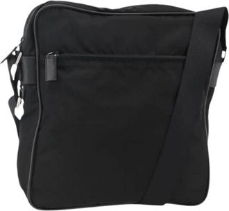 Prada Pre-owned Cross Body Bags, female, Black, Size: ONE SIZE Pre-owned Vintage Nylon Shoulder Bag