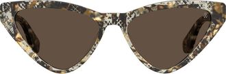 Stuart Weitzman 55mm Cat Eye Sunglasses in Pattern Havana/Brown at Nordstrom