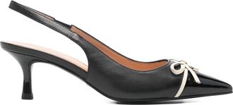 Love Moschino Black Slingbacks With Bow