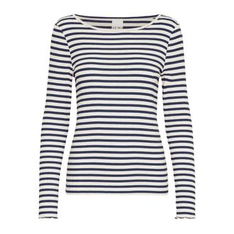 Ichi Long Sleeve Tops, female, Multicolor, Size: XL Striped Long Sleeve Top