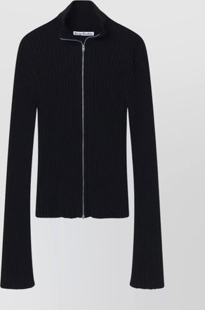 Acne Studios ribbed high collar zip cardigan