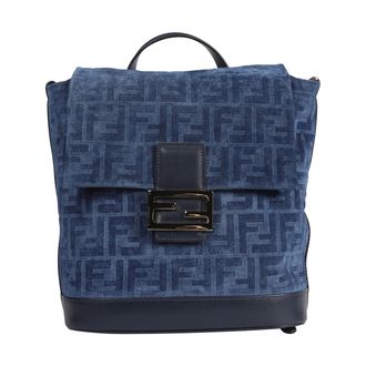 Fendi Denim Flocked FF Backpack