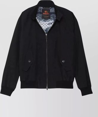 Baracuta jacket buttoned pockets ribbed cuffs hem