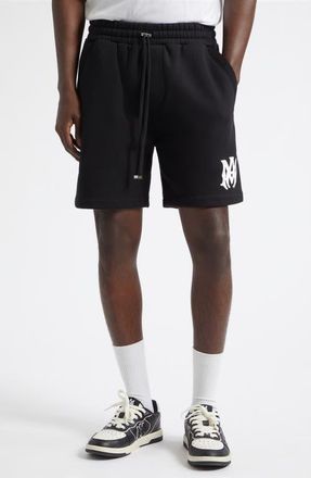 Amiri Core Logo Embroidered Sweat Shorts in Black at Nordstrom, Size Xx-Large