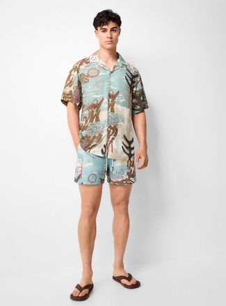 OAS Mens Montara abstract desert camp shirt