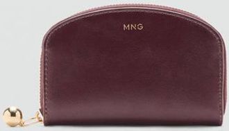 Mango Portafoglio medio mini perline bordeaux - Donna - Taglia unica - MANGO