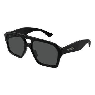 Bottega Veneta Klassieke Aviator Zonnebril - unisex - Accessoires - Zwart - Maat: 56 MM Polyamide