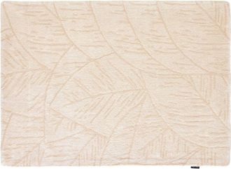 Nazar Rugs Alfombra lana tejida a mano follaje crema 133x190