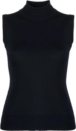 Sportmax Ardenza Roll-neck Vest - Dames - Coltruien - Blauw - XS - Truien & Vesten